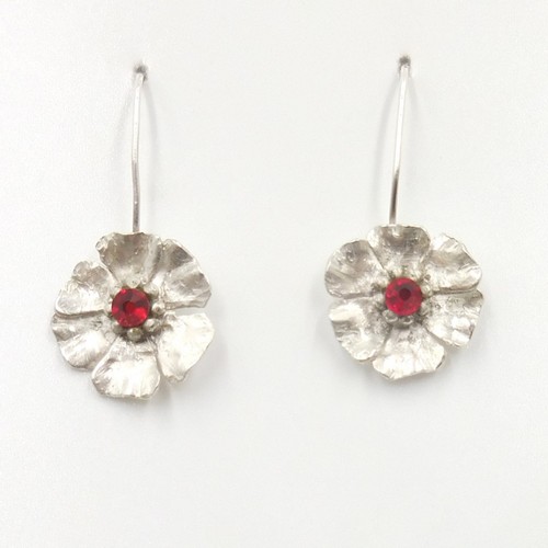 Click to view detail for DKC-2093 Earrings, Poppies $96